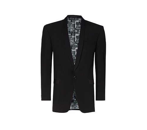 ben sherman black shawl collar dinner jacket