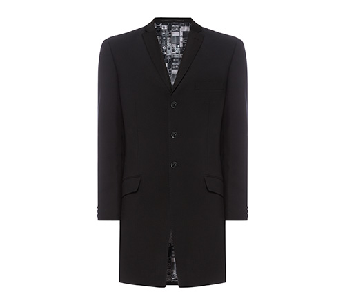 ben sherman black three quarter coat