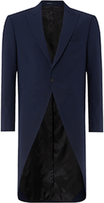 blue slim fit tailcoat